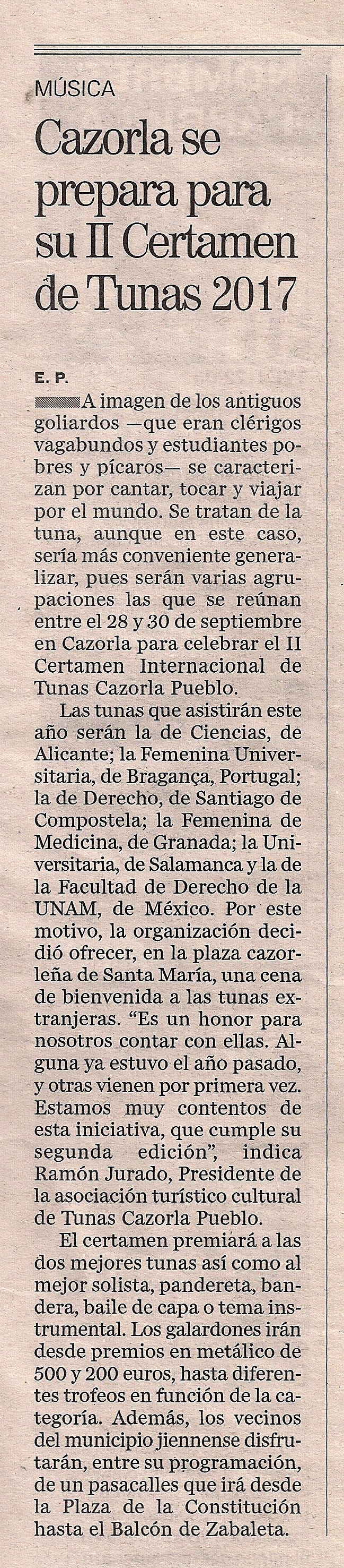 Diario Jaén 12 de Septiembre 2017